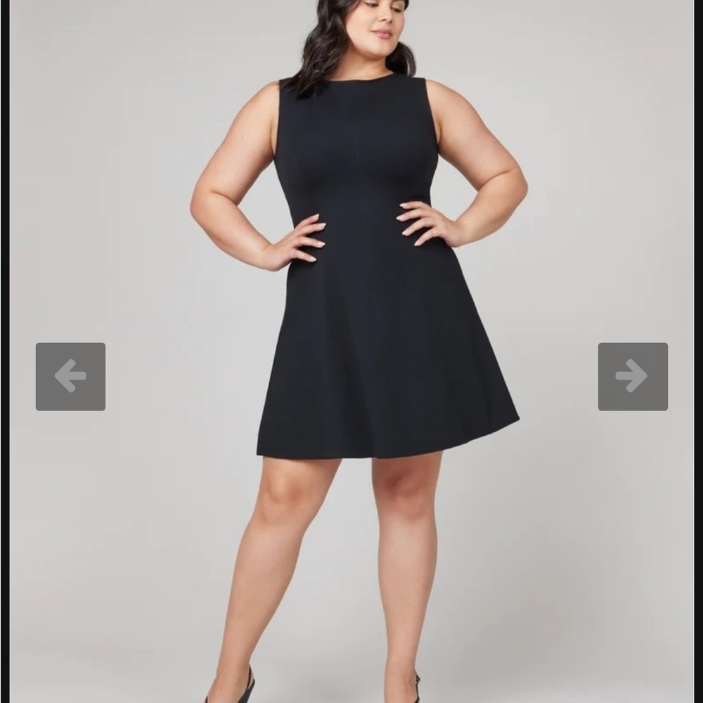 Spanx L Black Sleeveless Dress fit and flare dress with pockets